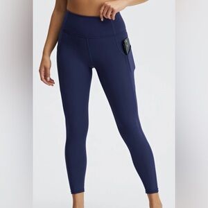 Deep Navy Size L Fabletics Oasis PureLuxe High Waisted 7/8 Legging